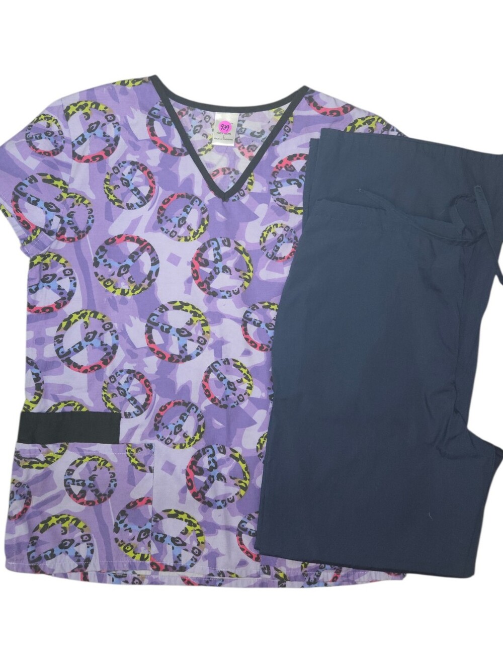 Peace Signs Scrub Set